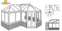 P-Shape Conservatory Illustration