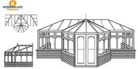 T-Shape Conservatory Illustration