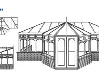 T-Shape Conservatory Illustration